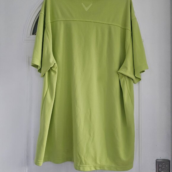 Callaway Men's Polo Lime Green Golf Shirt (2X) - Picture 7 of 8